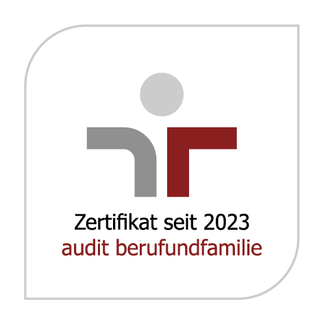 Logo Zertifikat seit 2023 audit beruf und familien
