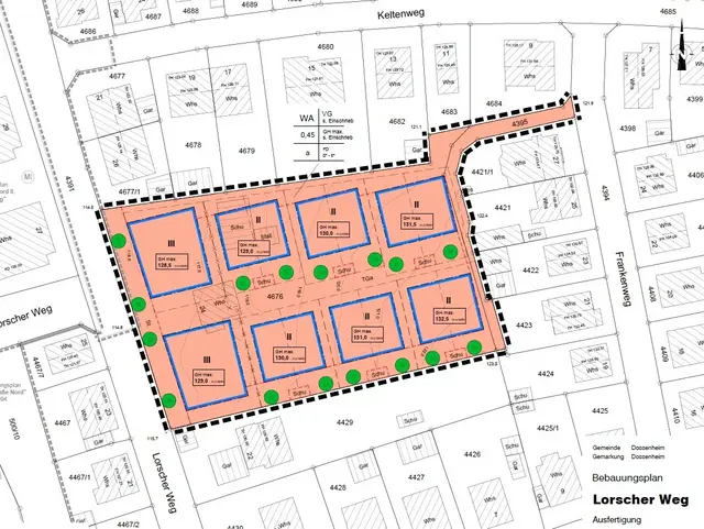 Lageplan Bebauung Lorscher Weg